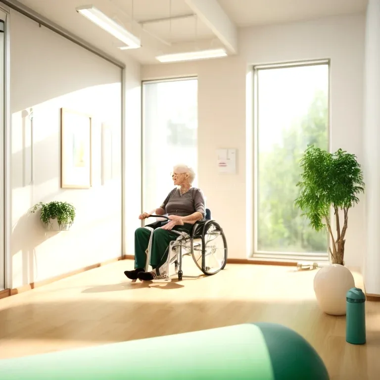 Therapist guiding resident through mobility exercises at NuronVRetrea